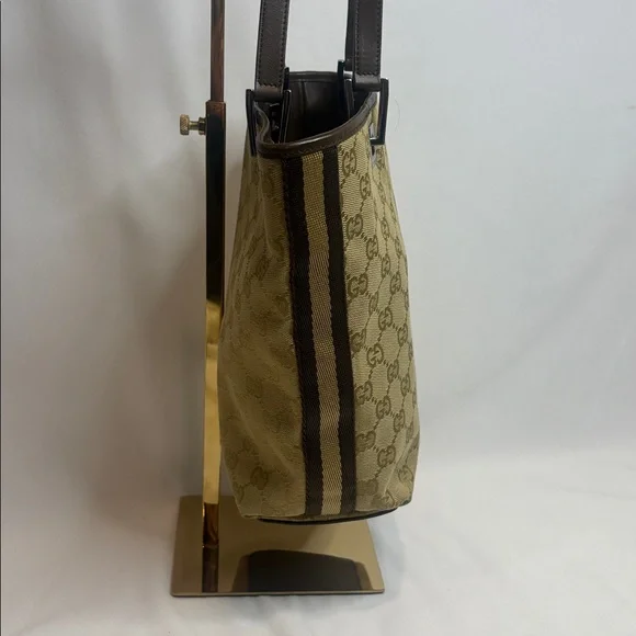 Gucci GG canvas small tote - brown and tan - Picture 3 of 12